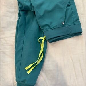 Figs Teal Joggers with oversized scrub top